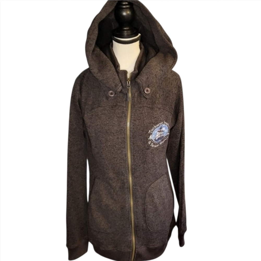 Renegade Club Gray Tuckerton Seaport Cozy Zip-Up Pocketed Hoodie Women's Size M